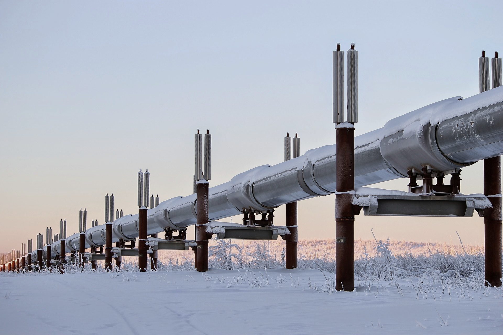 Pipeline in snow